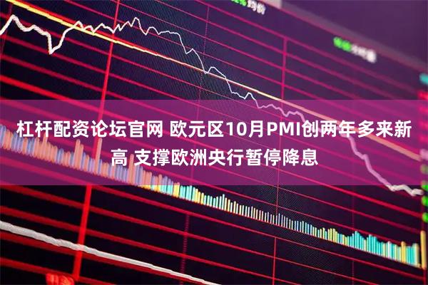 杠杆配资论坛官网 欧元区10月PMI创两年多来新高 支撑欧洲央行暂停降息